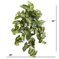34" Nepthytis Hanging Artificial Plant (Set of 3)