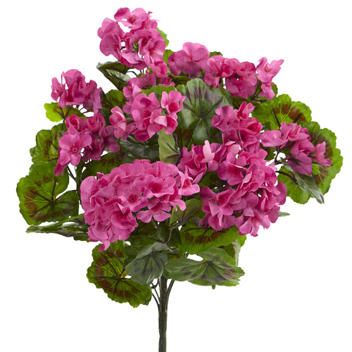 19" Geranium Bush UV Resistant (Indoor/Outdoor) (Set of 3)