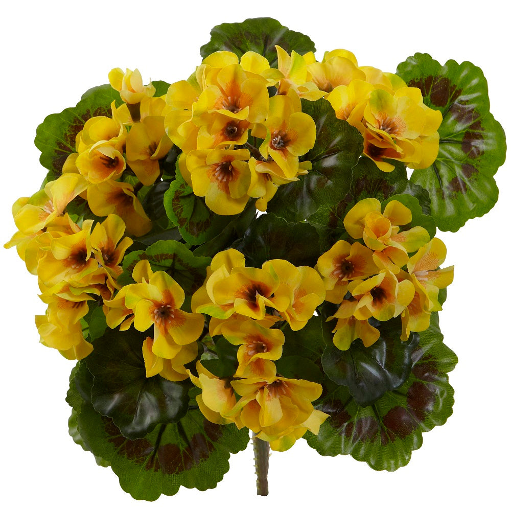 13" Geranium Bush UV Resistant (Indoor/Outdoor) (Set of 4)