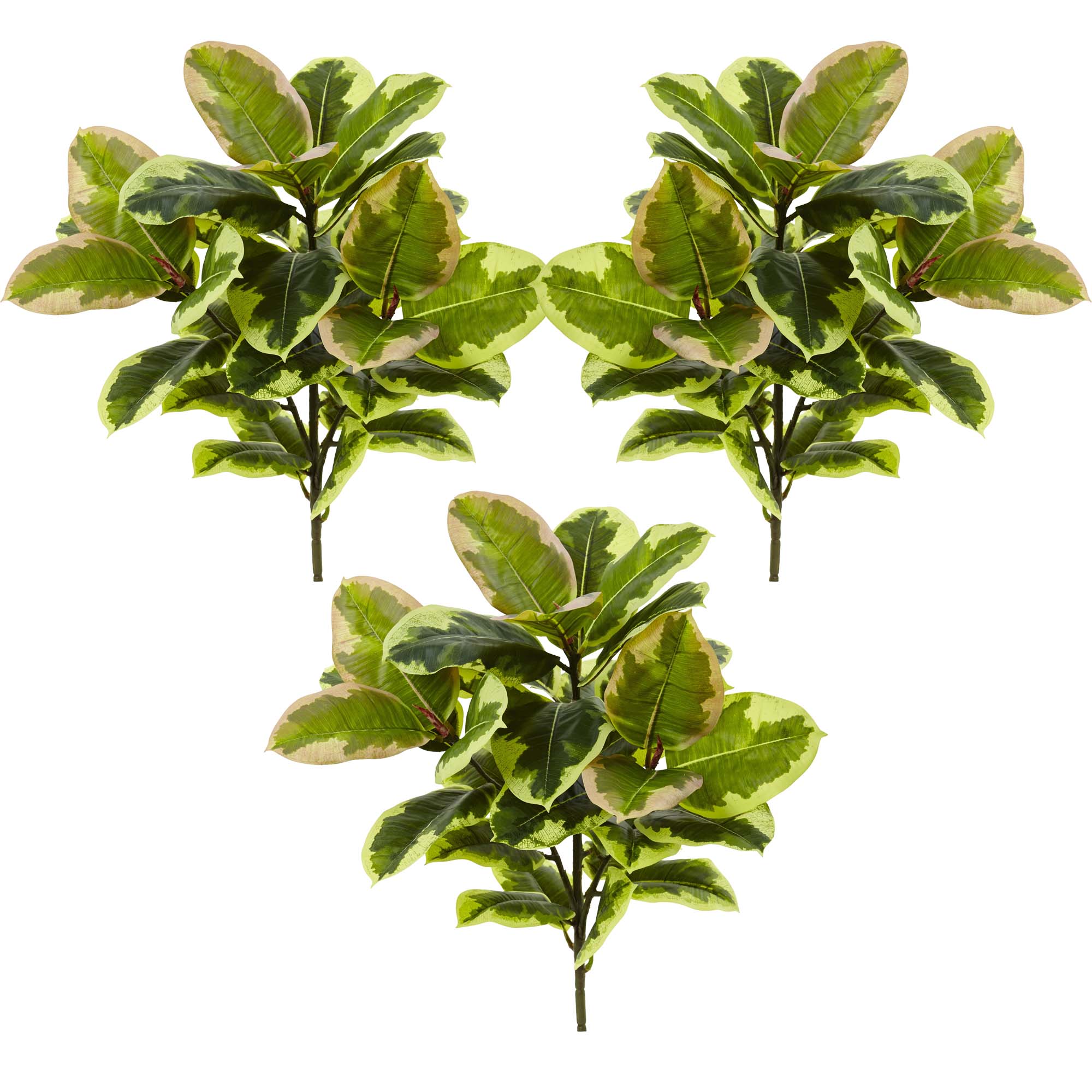 23" Rubber Leaf Artificial Plant (Real Touch) (Set of 3)