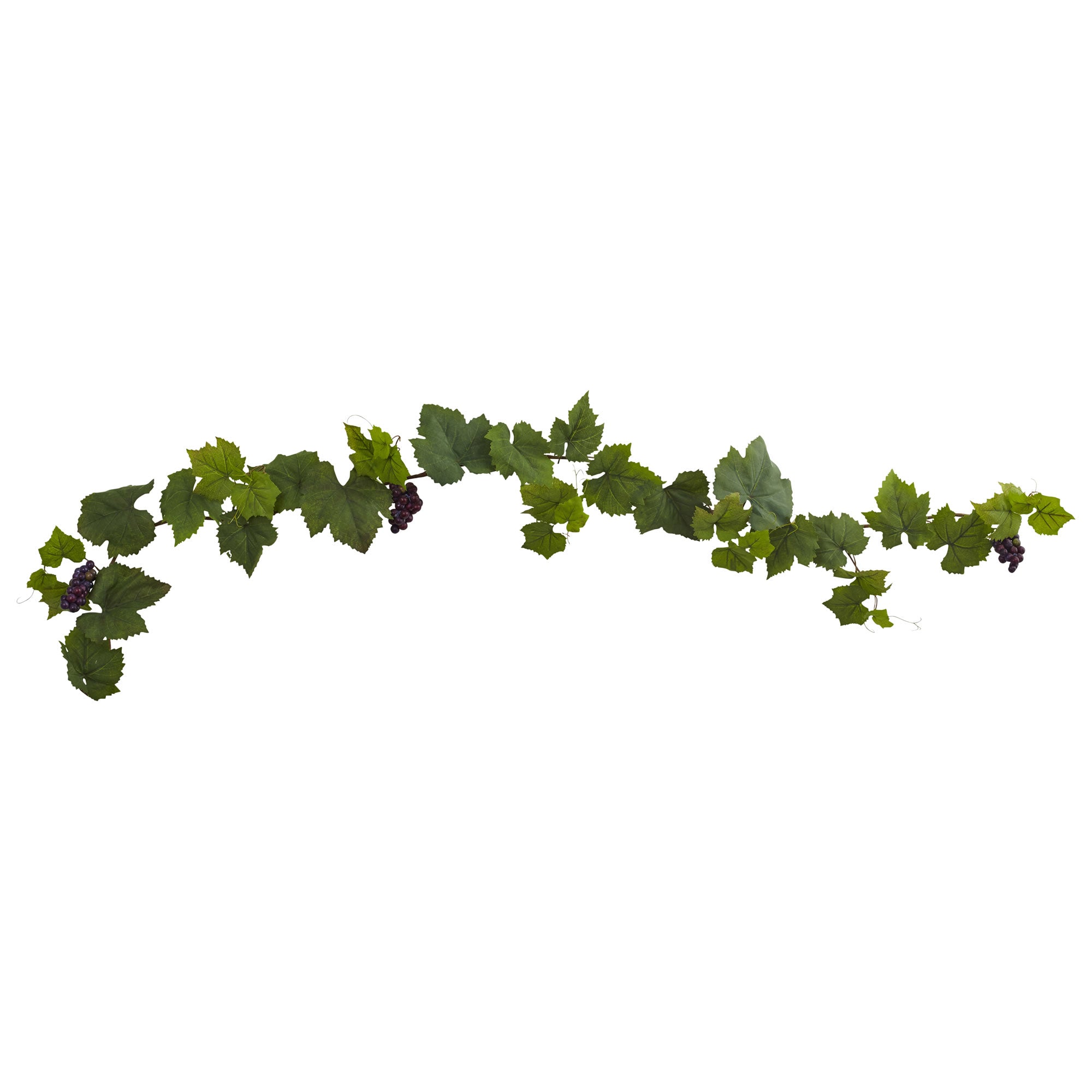 6' Grape Leaf Deluxe Garland w/Grapes (Set of 2)