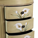 Antique Accessory Table w/Calla Lily Floral Art
