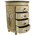 Antique Accessory Table w/Calla Lily Floral Art