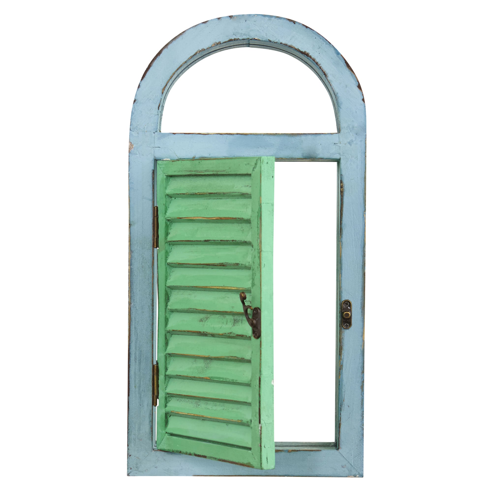 17" Vintage Window Shutter & Mirror