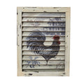 17" Rooster Window Shutter Wall Decor