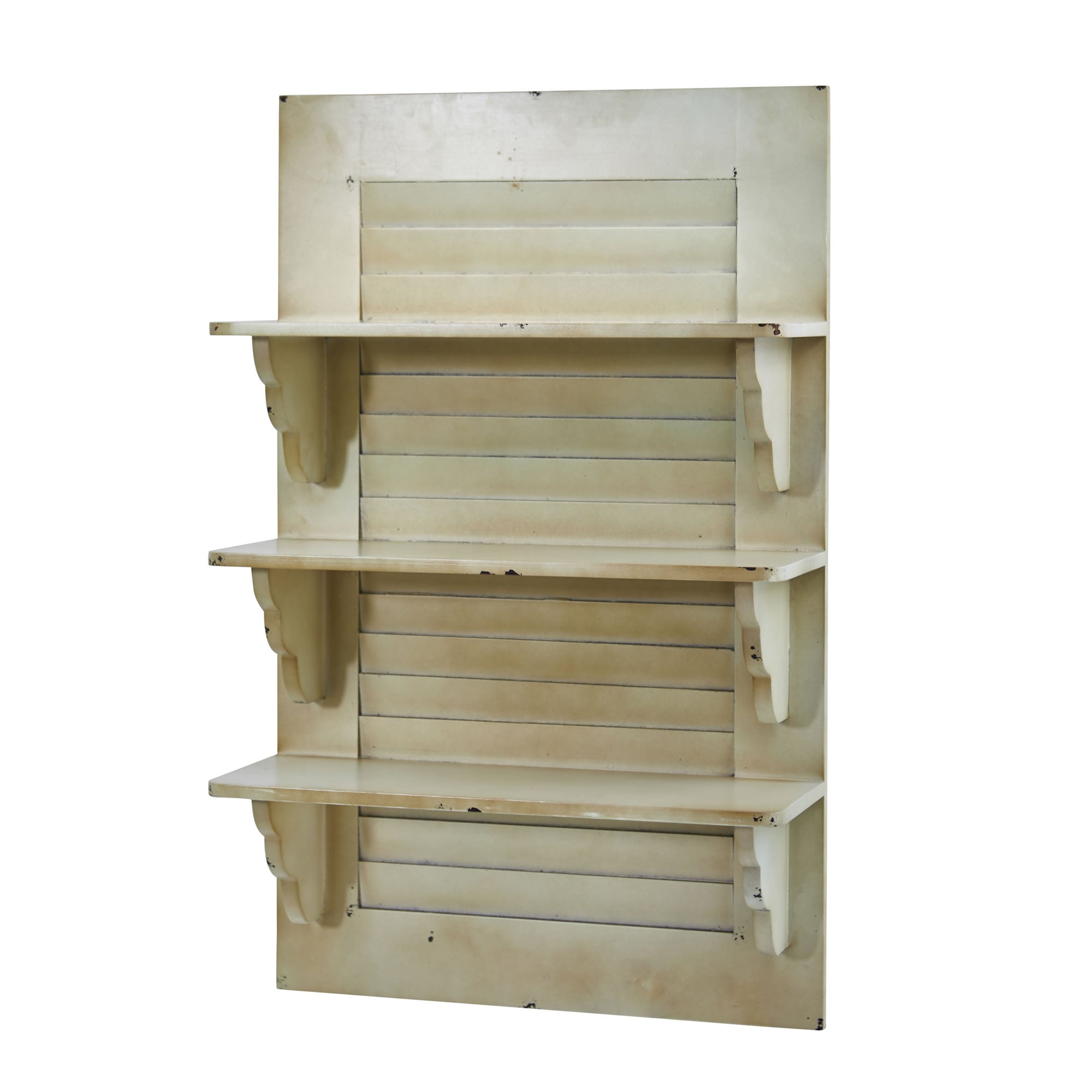 31.75'' Vintage Window Shutter Shelving Wall Decor