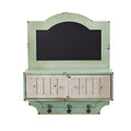 21.5'' Vintage Chalkboard Wall Organizer With Doors & Hooks