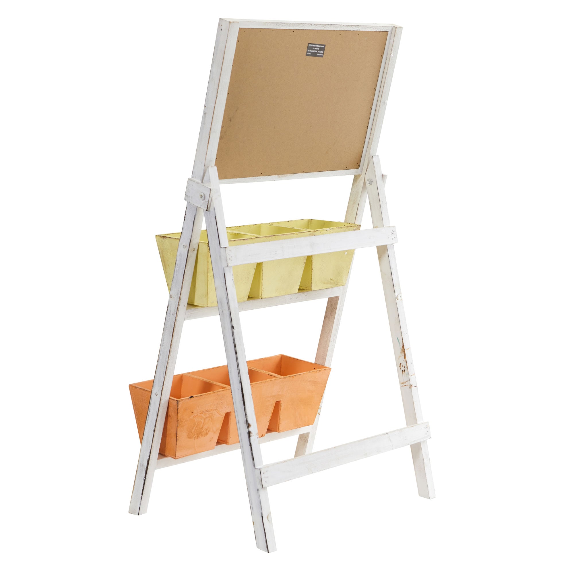 31" Farmhouse Multipurpose Bin and Chalkboard Stand