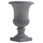 16.5" Decorative Gray Urn (Indoor/Outdoor)