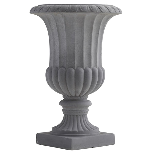 16.5" Decorative Gray Urn (Indoor/Outdoor)