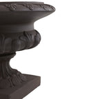12.5" Iron Finished Decorative Urn (Indoor/Outdoor)