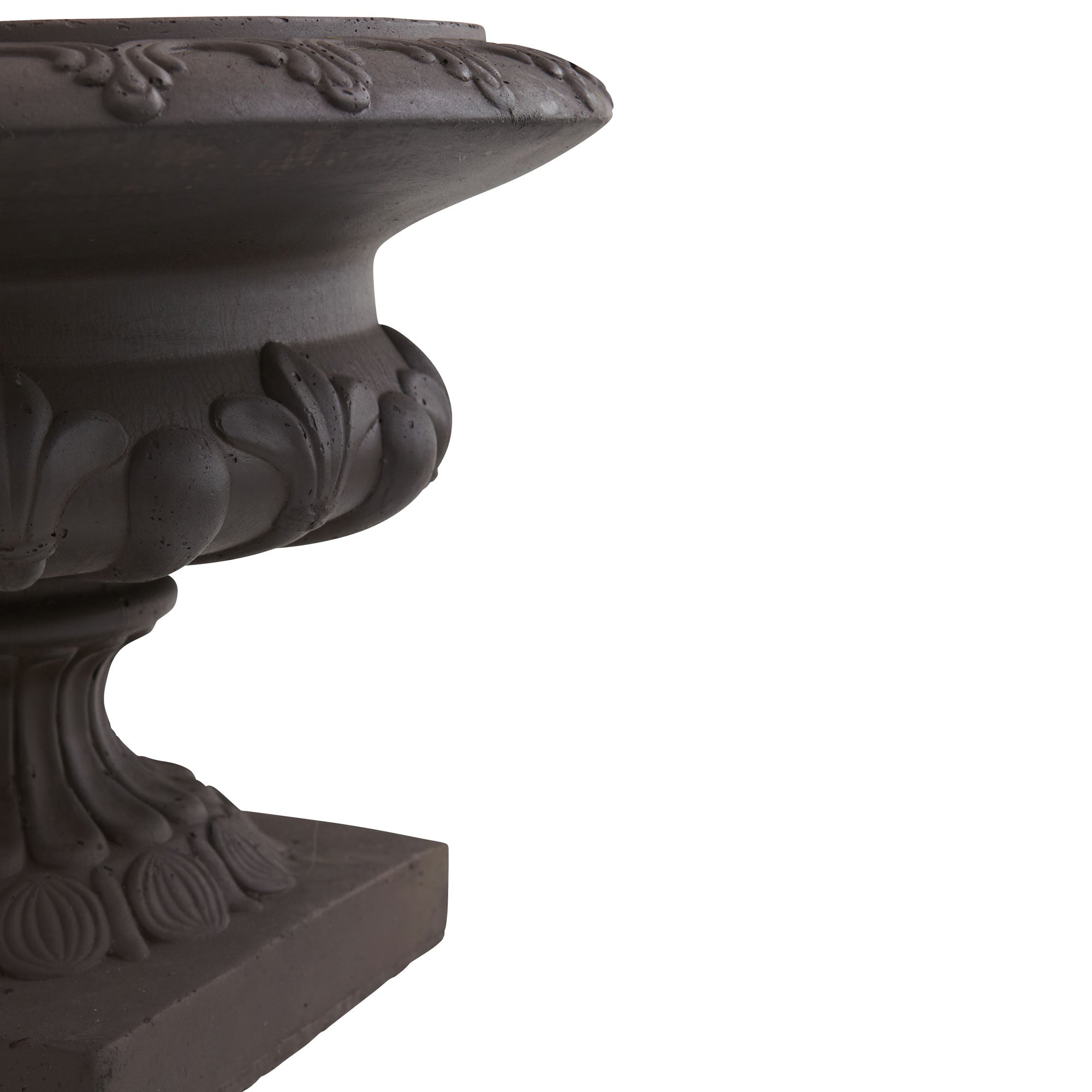 12.5" Iron Finished Decorative Urn (Indoor/Outdoor)