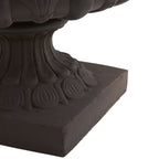 12.5" Iron Finished Decorative Urn (Indoor/Outdoor)