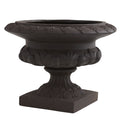 12.5" Iron Finished Decorative Urn (Indoor/Outdoor)