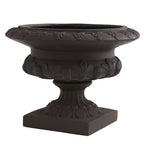 12.5" Iron Finished Decorative Urn (Indoor/Outdoor)