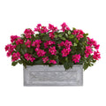 30" Bougainvillea Artificial Plant in Stone Planter
