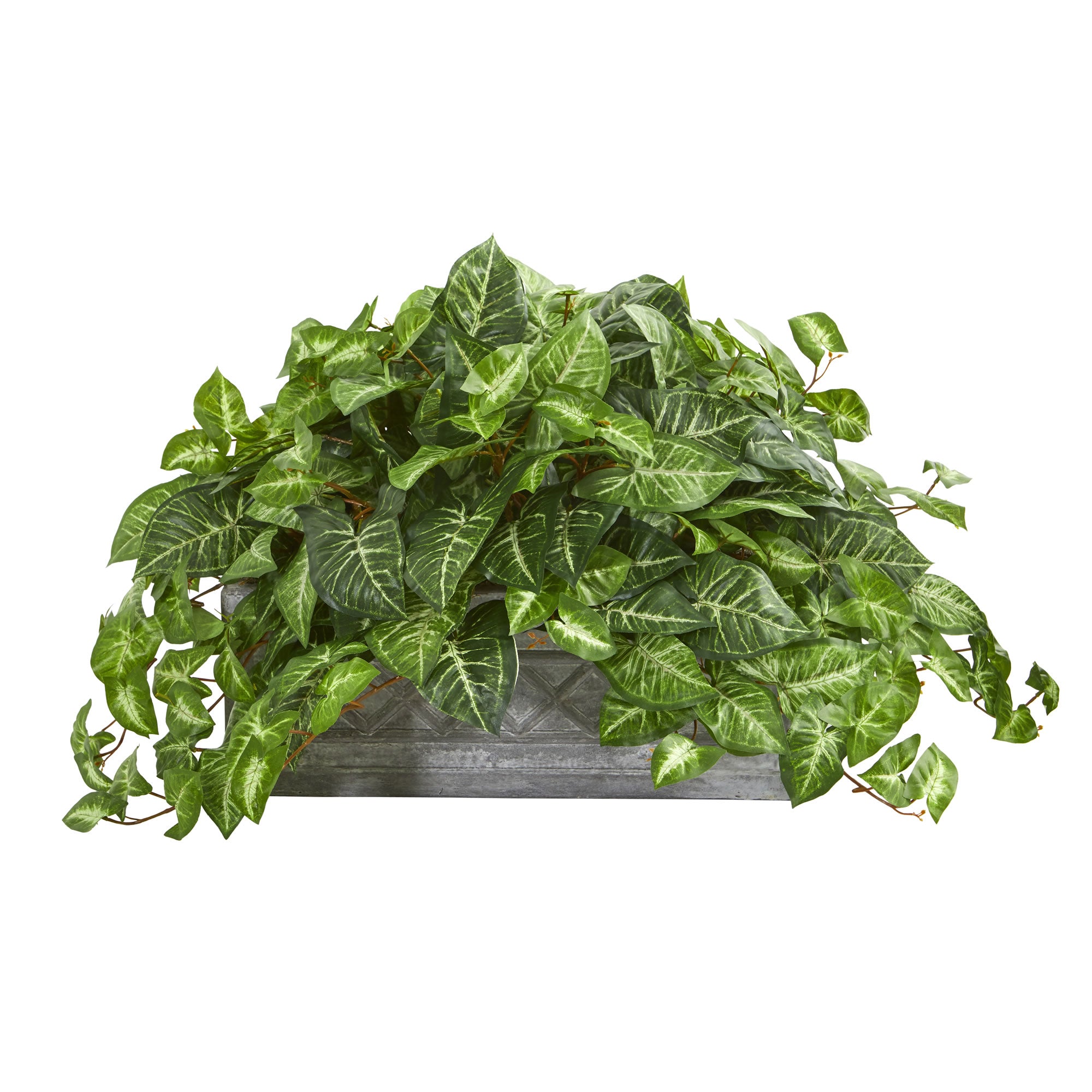 18" Nepthytis Artificial Plant in Stone Planter