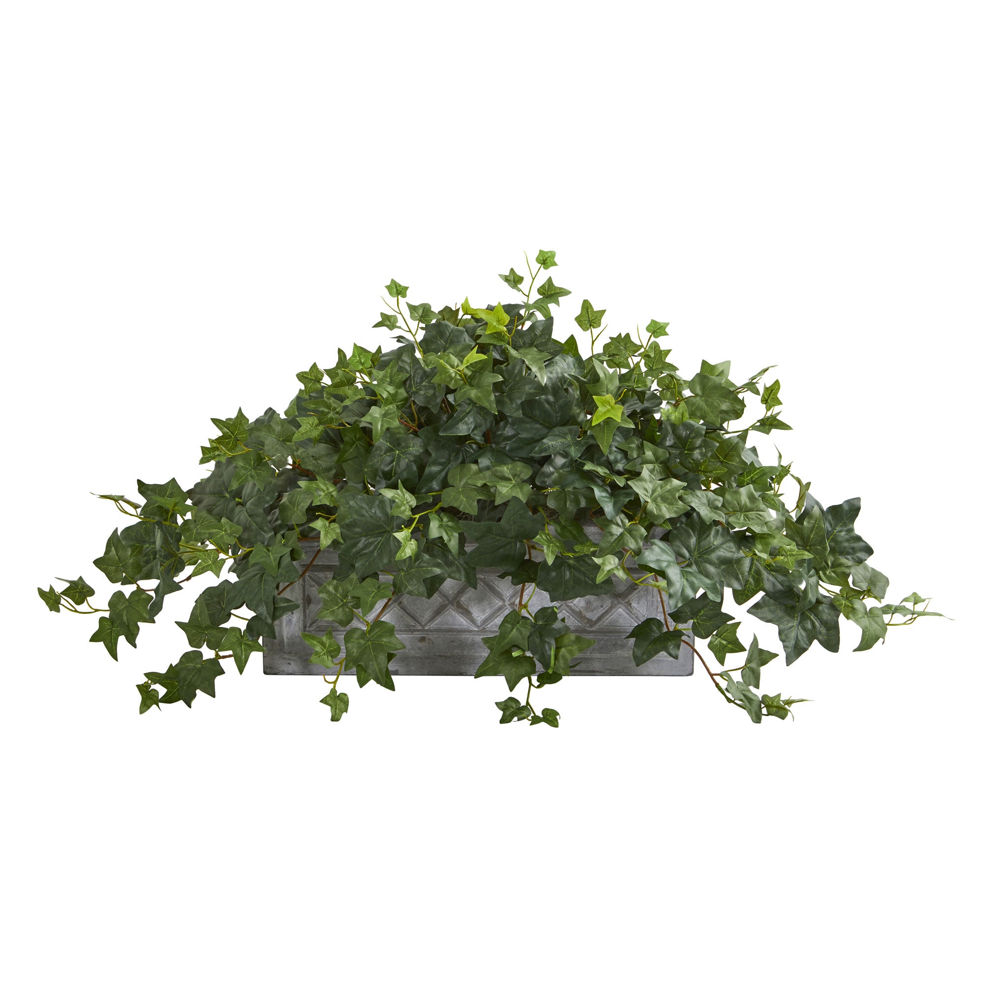 20" Puff Ivy Artificial Plant in Stone Planter