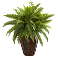 20" Boston Fern Artificial Plant in Decorative Planter