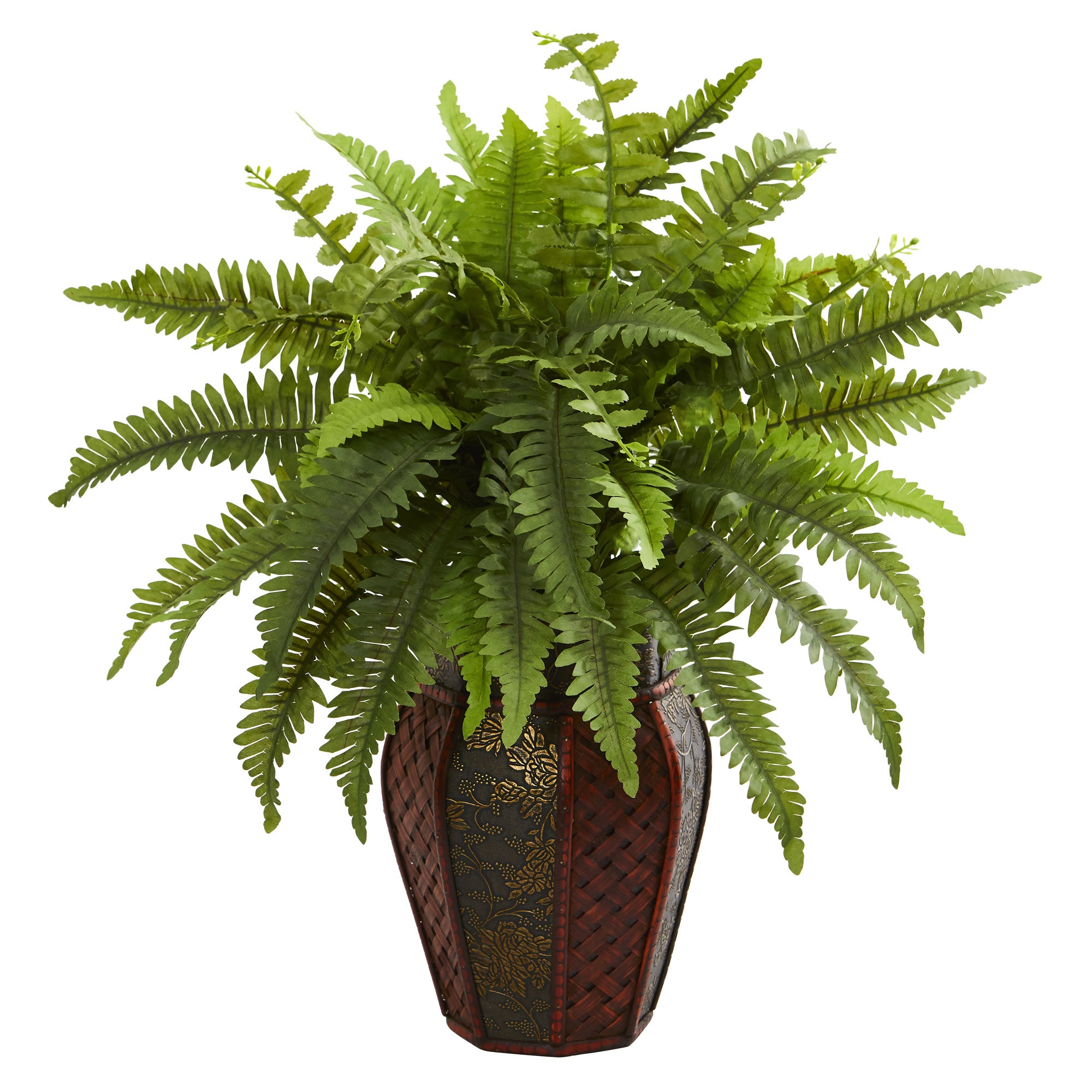 20" Boston Fern Artificial Plant in Decorative Planter