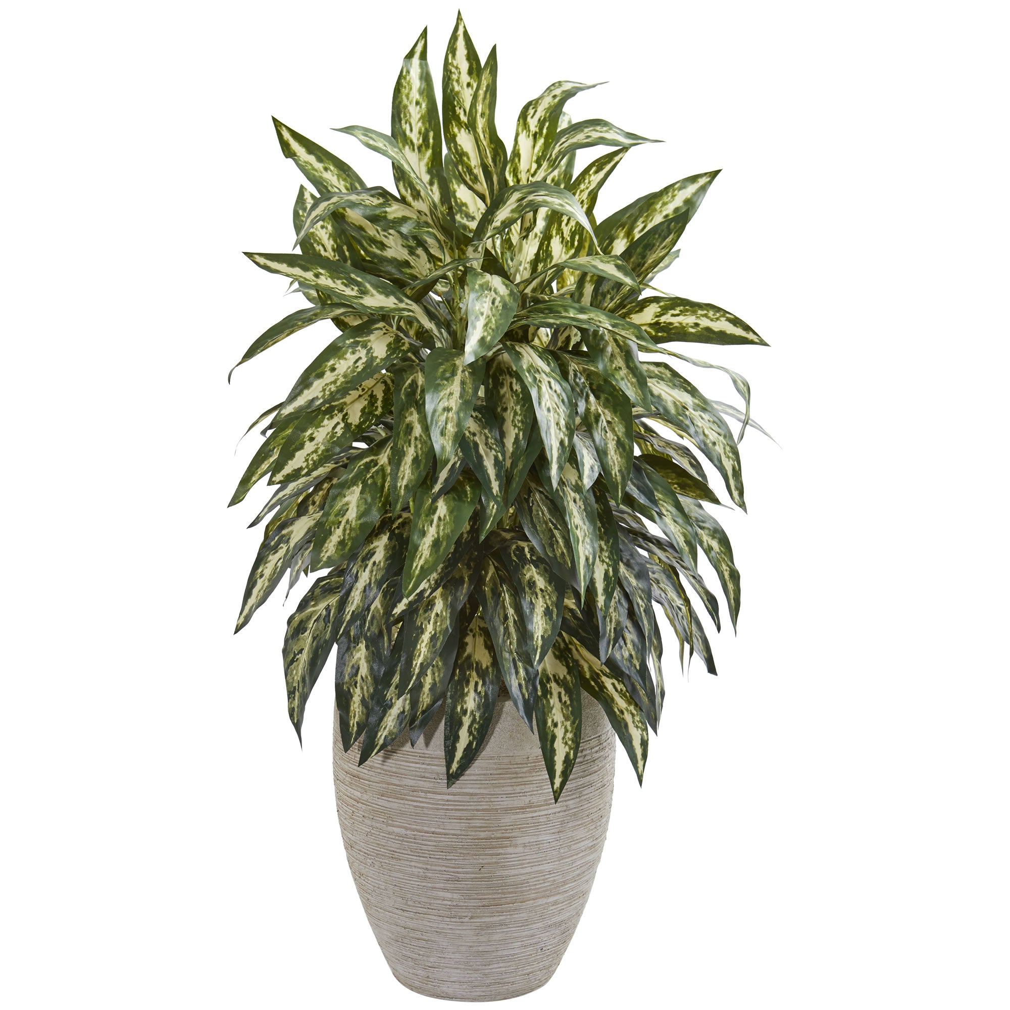 33" Aglonema Artificial Plant in Sand Colored Planter