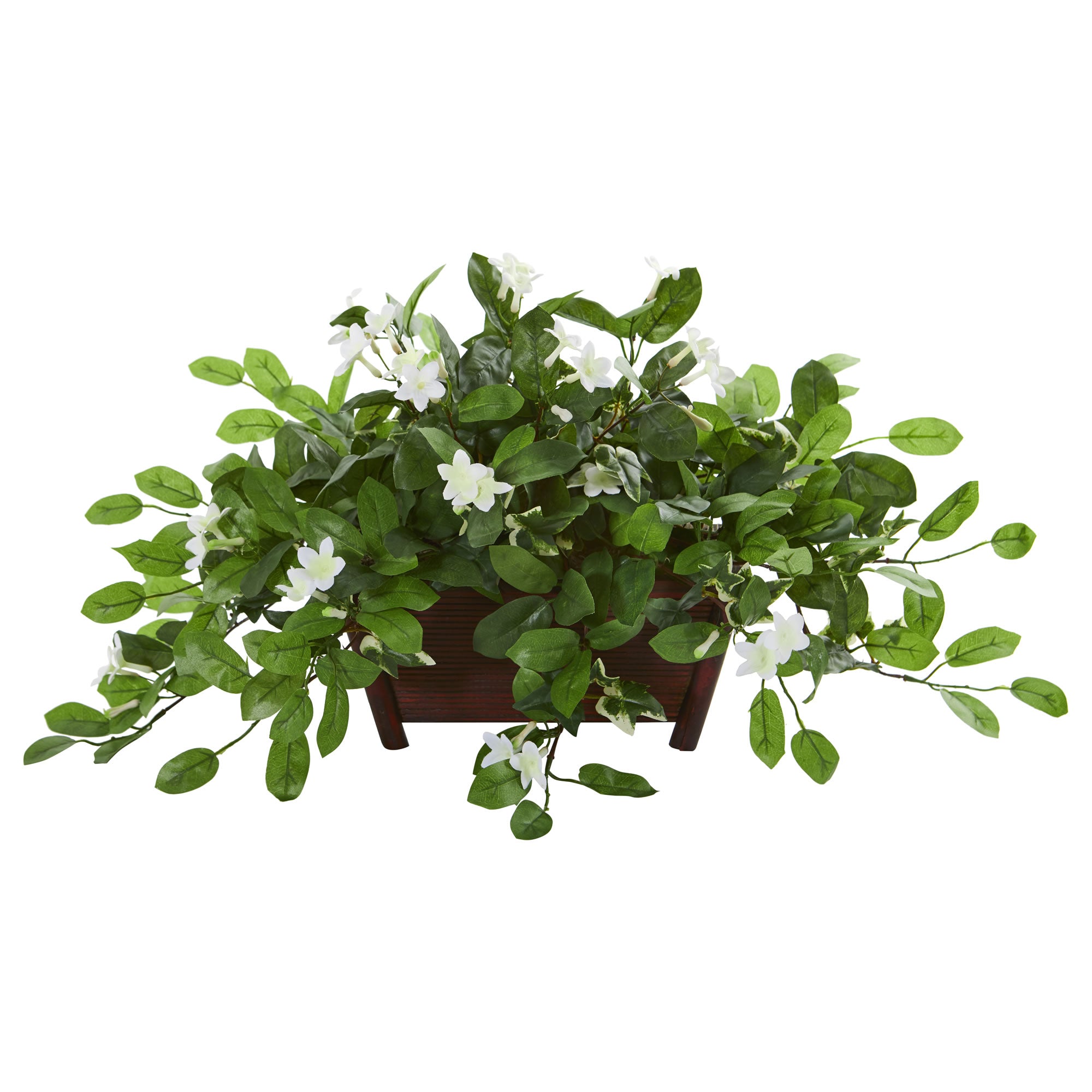 14" Mix Stephanotis Artificial Plant in Decorative Planter