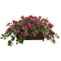 18" Bougainvillea Artificial Plant in Decorative Planter
