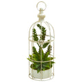 16" Succulent Garden Artificial Plant in Birdcage