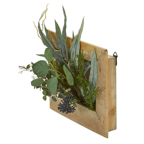 10" Eucalyptus Artificial Plant in Hanging Frame