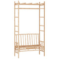 NNEVL Garden Bench with Pergola 116 cm Bamboo