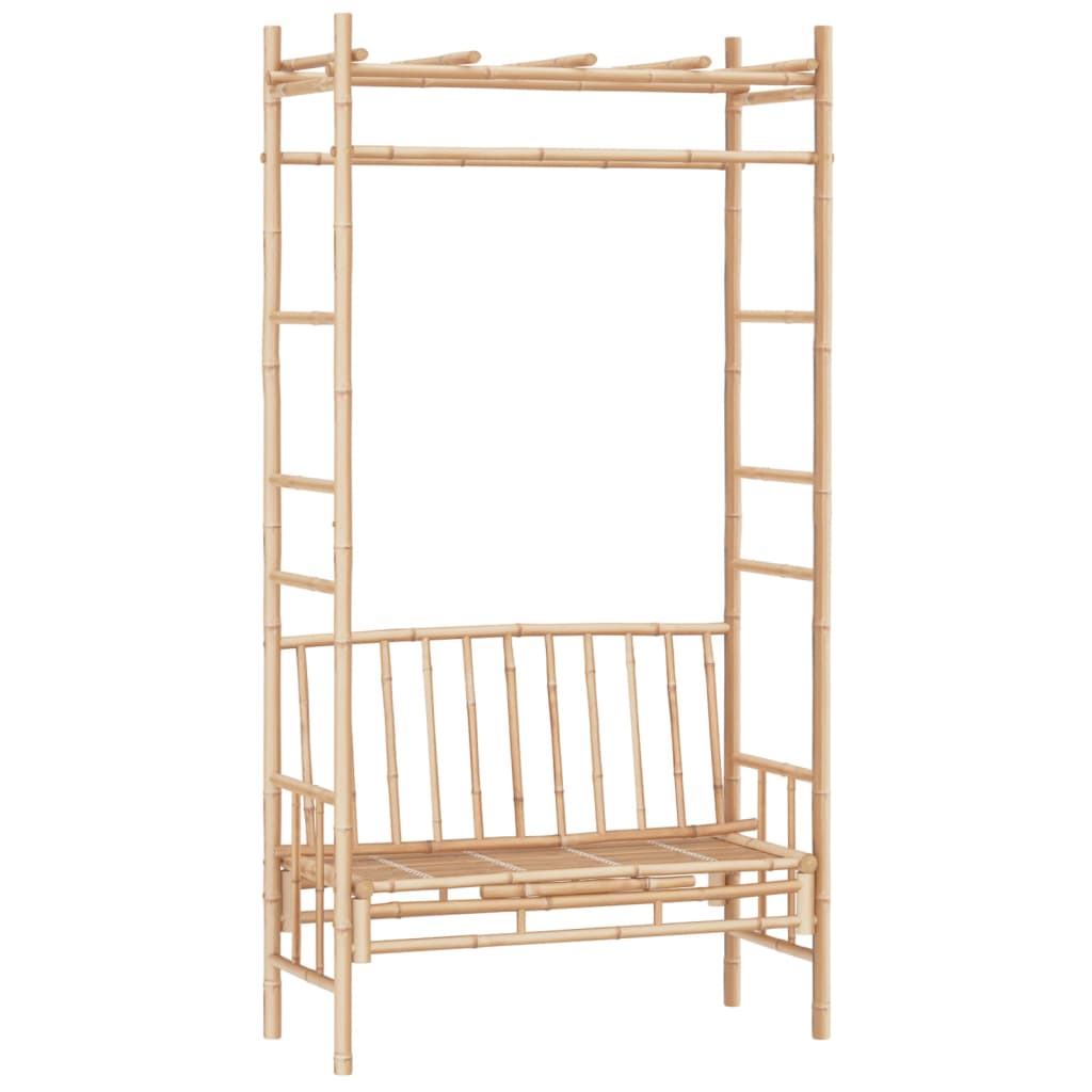 NNEVL Garden Bench with Pergola 116 cm Bamboo