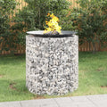 NNEVL Gabion Fire Pit Ø 100 cm Galvanised Iron