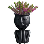 NNEOBA Ceramic Flower Pot Cute Cat Shape Garden Pots Succulent Planter Plant Container Home Desktop Decor Vase For Living Room