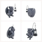 Solar Gargoyle Statue Outdoor Garden Decor Figurine