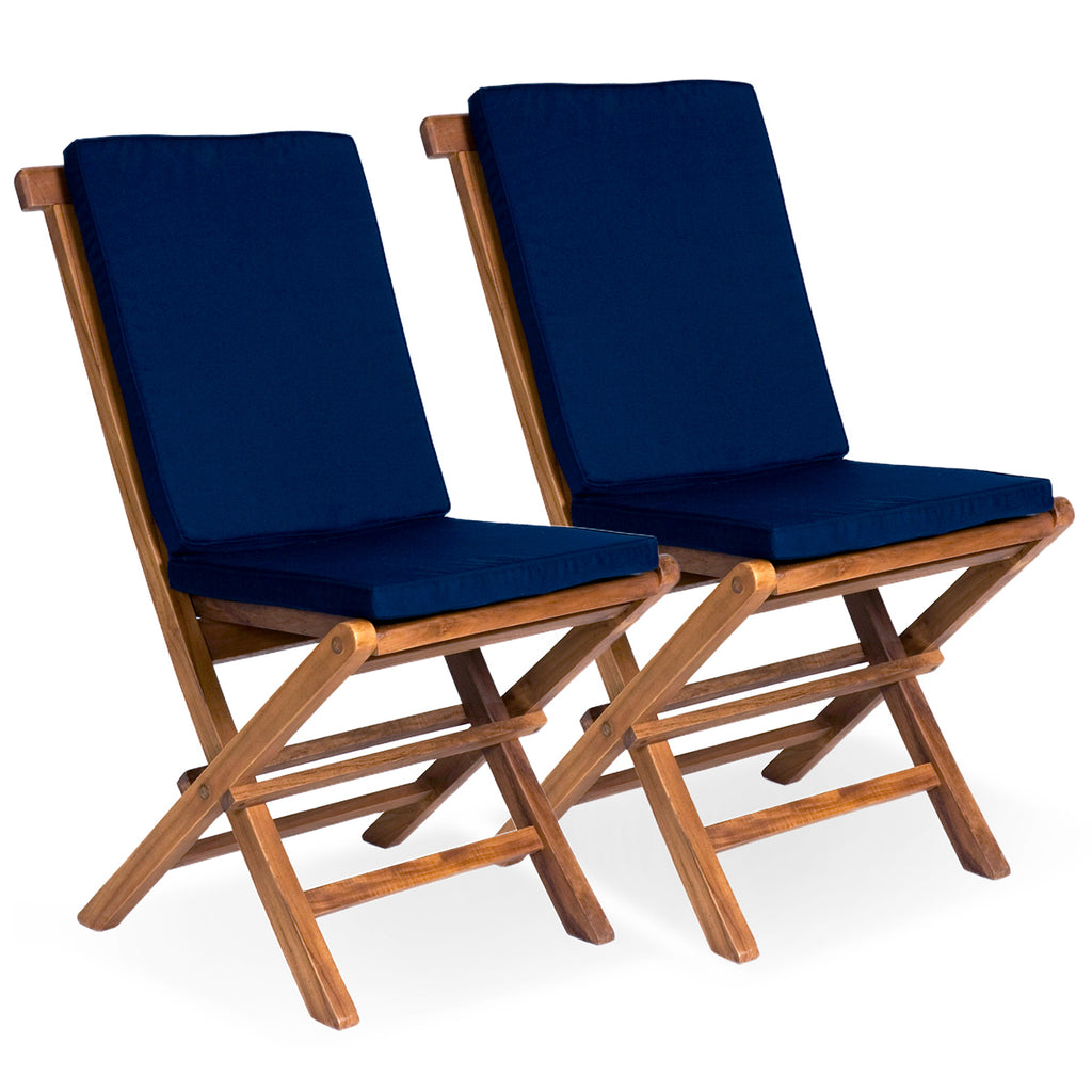 Folding Chair Set with Cushions