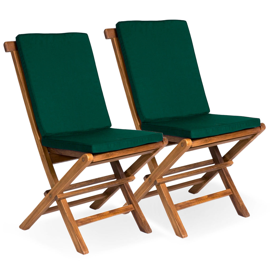 Folding Chair Set with Cushions