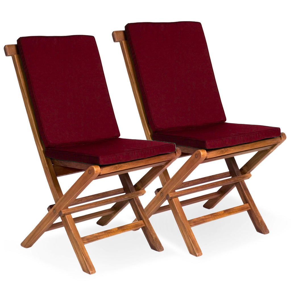 Folding Chair Set with Cushions