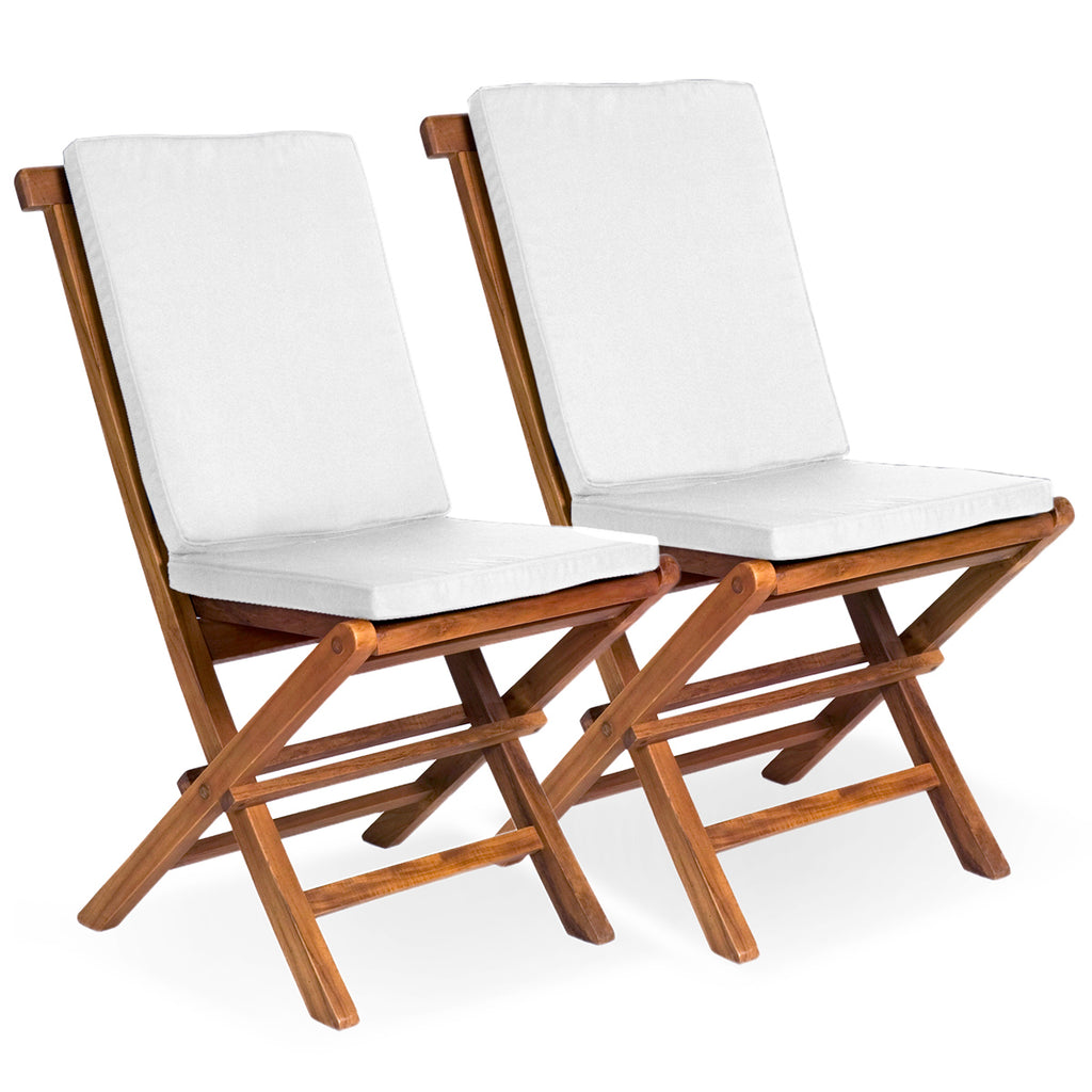 Folding Chair Set with Cushions