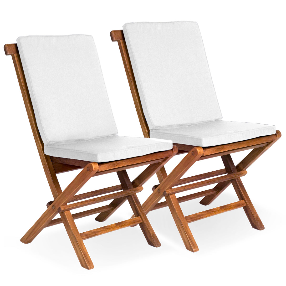 Folding Chair Set with Cushions