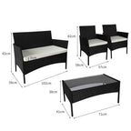 Levede 4PCS Outdoor Furniture Setting-1